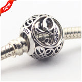 G Letter Charm with Cubic Zirconia for Bracelets, 925 Sterling Silver Bead