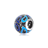 925 Sterling Silver Cathedral Teardrop Beads for Charms Bracelets