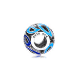 925 Sterling Silver Cathedral Teardrop Beads for Charms Bracelets