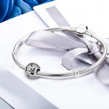 925 Sterling Silver Dazzling Star Beads with Clear CZ for Charms Bracelets