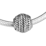 925 Sterling Silver Ear of Wheat Beads for Charms Bracelets
