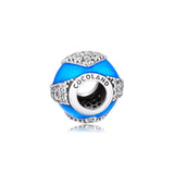925 Sterling Silver Galaxy Beads with Enamel & CZ