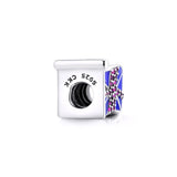 Flag Beads 925 Sterling Silver Charms Bracelet Jewelry