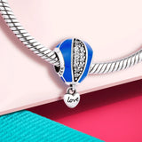 Charms Bracelets Beads with Enamel & Clear CZ 925 Sterling Silver