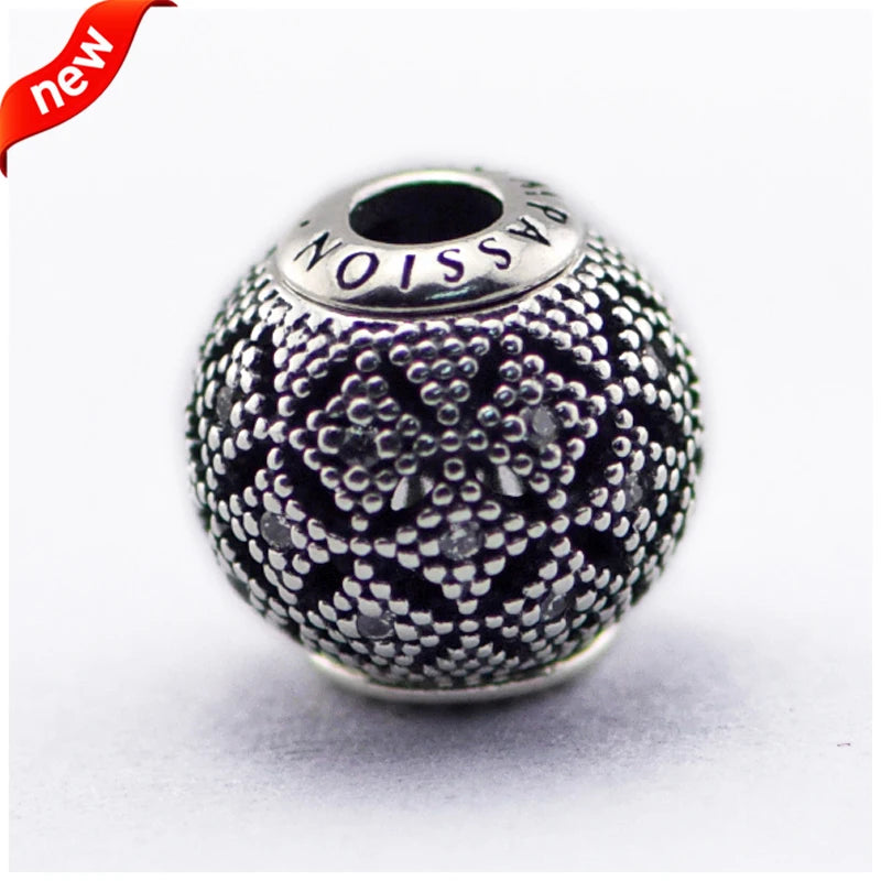 925 Sterling Silver Beads for Essence Bracelets with CZ