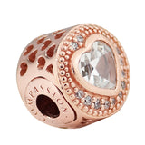 Compassion Charms for Essence Bracelets with Rose & Clear CZ Beads
