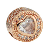Compassion Charms for Essence Bracelets with Rose & Clear CZ Beads