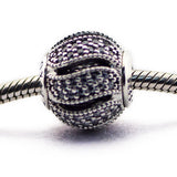 925 Silver Loyalty Charm Bead with Cubic Zirconia for Essence Bracelets