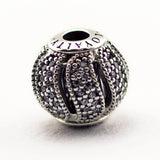 925 Silver Loyalty Charm Bead with Cubic Zirconia for Essence Bracelets