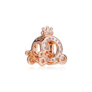 925 Silver Crown O Rose Charms for Europe Beads Bracelet