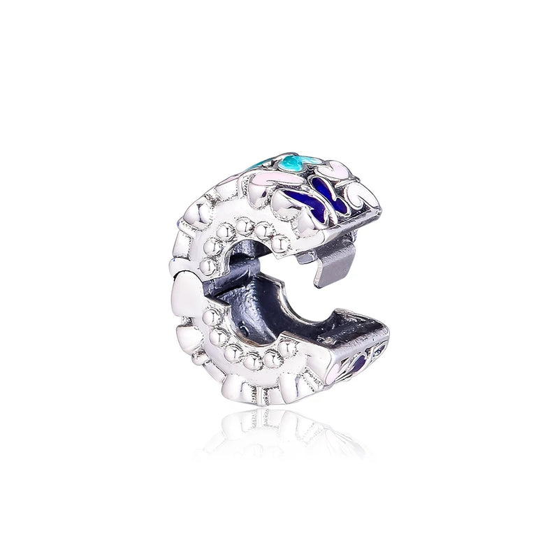 925 Silver Butterfly Clip Charm for Europe Beads Bracelets