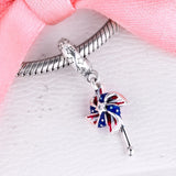 Sterling Silver Pinwheel Dangle Charms for Beads Bracelets