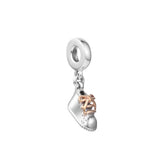 European Beads Bracelet 925 Sterling Silver Baby Shoe Dangle Charm