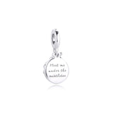 Christmas Mistletoe Dangle Charm for Europe Beads Bracelets