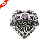 Opulent Heart Charms 925 Silver Beads Bracelet European Style