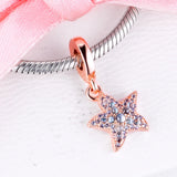 925 Sterling Silver Starfish Charms for Europe Beads Bracelets