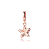 925 Sterling Silver Starfish Charms for Europe Beads Bracelets