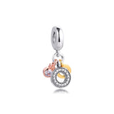 Europe Beads Bracelets Monogram Charm 925 Sterling Silver Jewelry