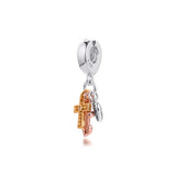 925 Sterling Silver Triple Tone Charms for Bracelets