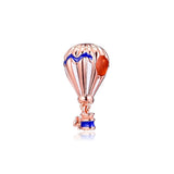 Europe Bracelet Charms 925 Silver Hot Air Balloon Rose Beads