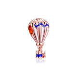 Europe Bracelet Charms 925 Silver Hot Air Balloon Rose Beads