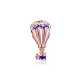 Europe Bracelet Charms 925 Silver Hot Air Balloon Rose Beads