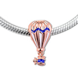 Europe Bracelet Charms 925 Silver Hot Air Balloon Rose Beads