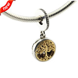 925 Sterling Silver Family Roots Bracelet Charms With Clear CZ