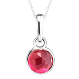 Ruby 925 Silver July Bracelet Charms for Europe