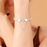 925 Sterling Silver Safety Chain Beads for Europe Charms Bracelets