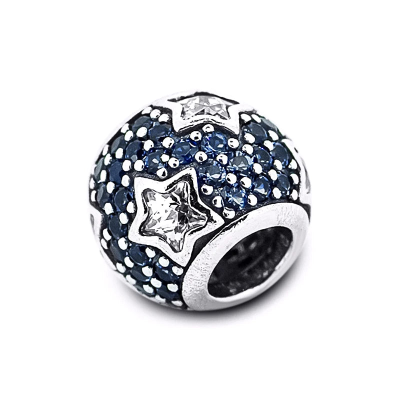 Europe Charms Bracelets 925 Silver Midnight Stars Beads