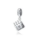 Europe Charms Bracelet Sterling Silver Passport Bead with CZ