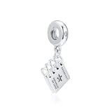 Europe Charms Bracelet Sterling Silver Passport Bead with CZ