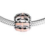 Sterling Silver Pink Sentiments Charm Bead for Bracelets