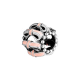 Sterling Silver Pink Sentiments Charm Bead for Bracelets