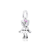 Sterling Silver Bella Bot Dangle Bead for Europe Charms Bracelets