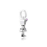 Sterling Silver Bella Bot Dangle Bead for Europe Charms Bracelets