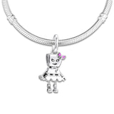 Sterling Silver Bella Bot Dangle Bead for Europe Charms Bracelets