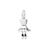 Sterling Silver Bella Bot Dangle Bead for Europe Charms Bracelets