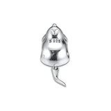 925 Silver Pink Enamel Mouse Charm Bead for Bracelet