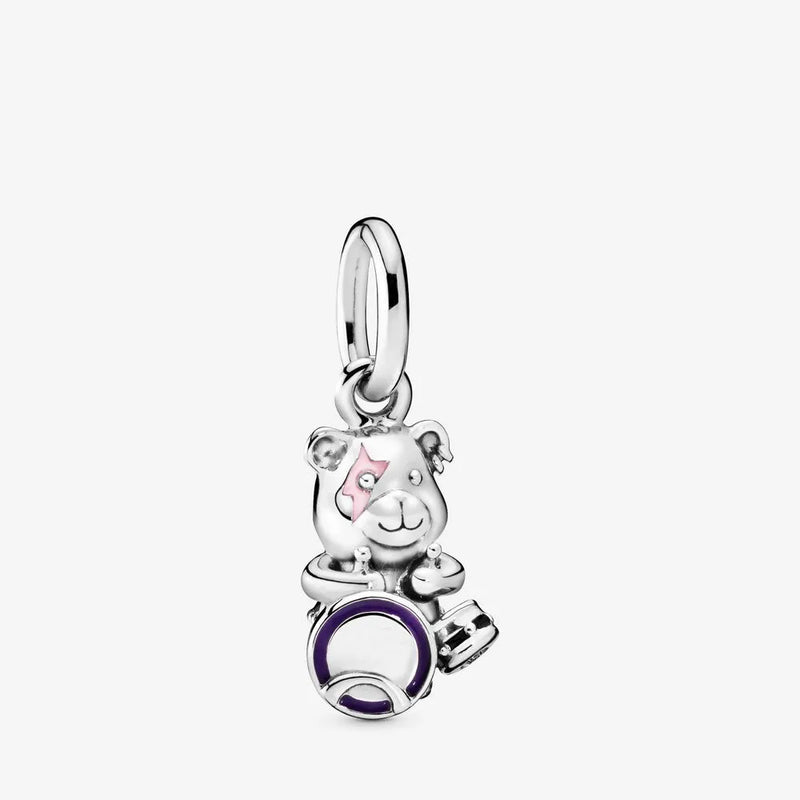 925 Silver Theodore Bear Charm for Europe Bracelets