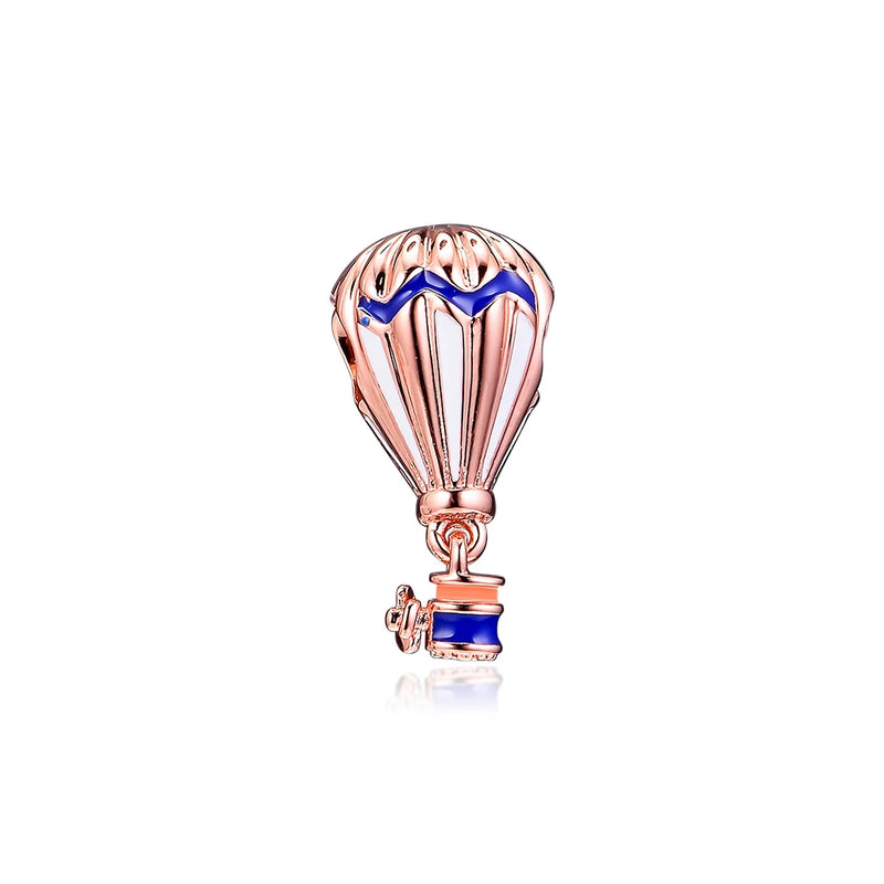 Hot Air Balloon Rose Bead for Europe Charms Bracelets