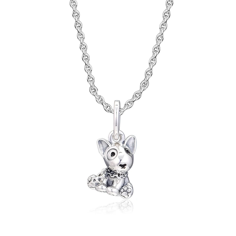 Bull Terrier Puppy Bead 925 Sterling Silver Charm for Europe Bracelets