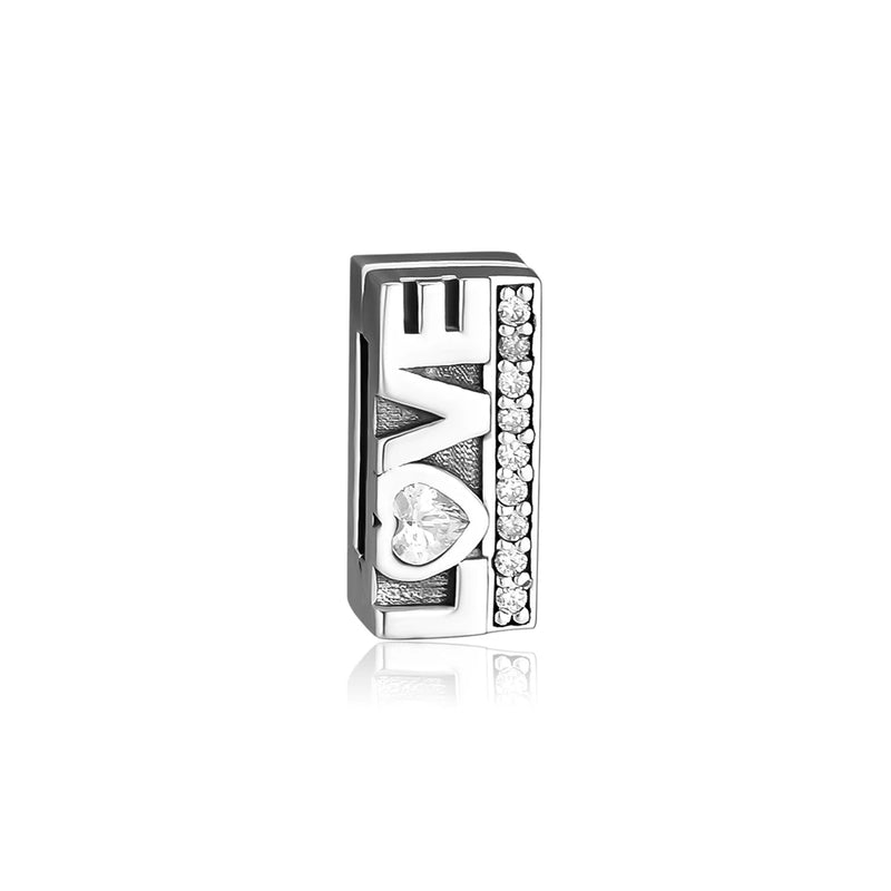 Europe Charms Bracelets COCOLAND Love Clip Beads 925 Sterling Silver