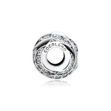 European Charm Bracelet Beads 925 Silver Swirling Lines