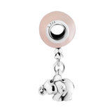 Europe Charms Bracelets Elephant & Pink Balloon Dangle Beads 925 Sterling Silver
