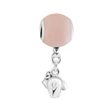 Europe Charms Bracelets Elephant & Pink Balloon Dangle Beads 925 Sterling Silver