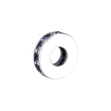925 Sterling Silver Eternity Beads with Sky Crystal for Europe Charms Bracelets