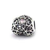 February Signature Heart Beads with Amethyst 925 Sterling Silver