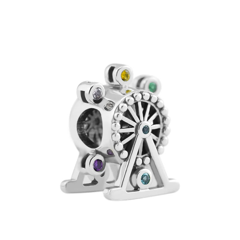 925 Sterling Silver Ferris Wheel Bead for European Charm Bracelets